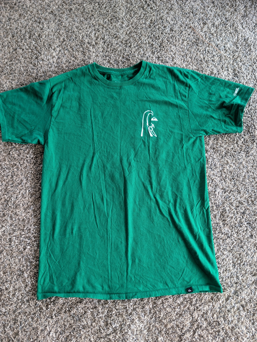 Quiksilver Men's Green Short-Sleeve Maui Hawaii Big Wave Challenge